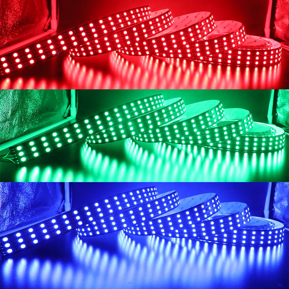 DC24V Brightest Triple Rows TM1934 5050SMD Breakpoint-Resume 16.4Ft 900LEDs Addressable RGB LED Strip Lights DC24V Brightest Triple Rows TM1934 5050SMD Breakpoint-Resume 16.4Ft 900LEDs Addressable RGB LED Strip Lights